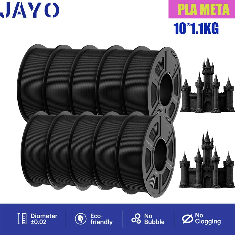 10 Rolls Black Smooth 3D Printer Filament