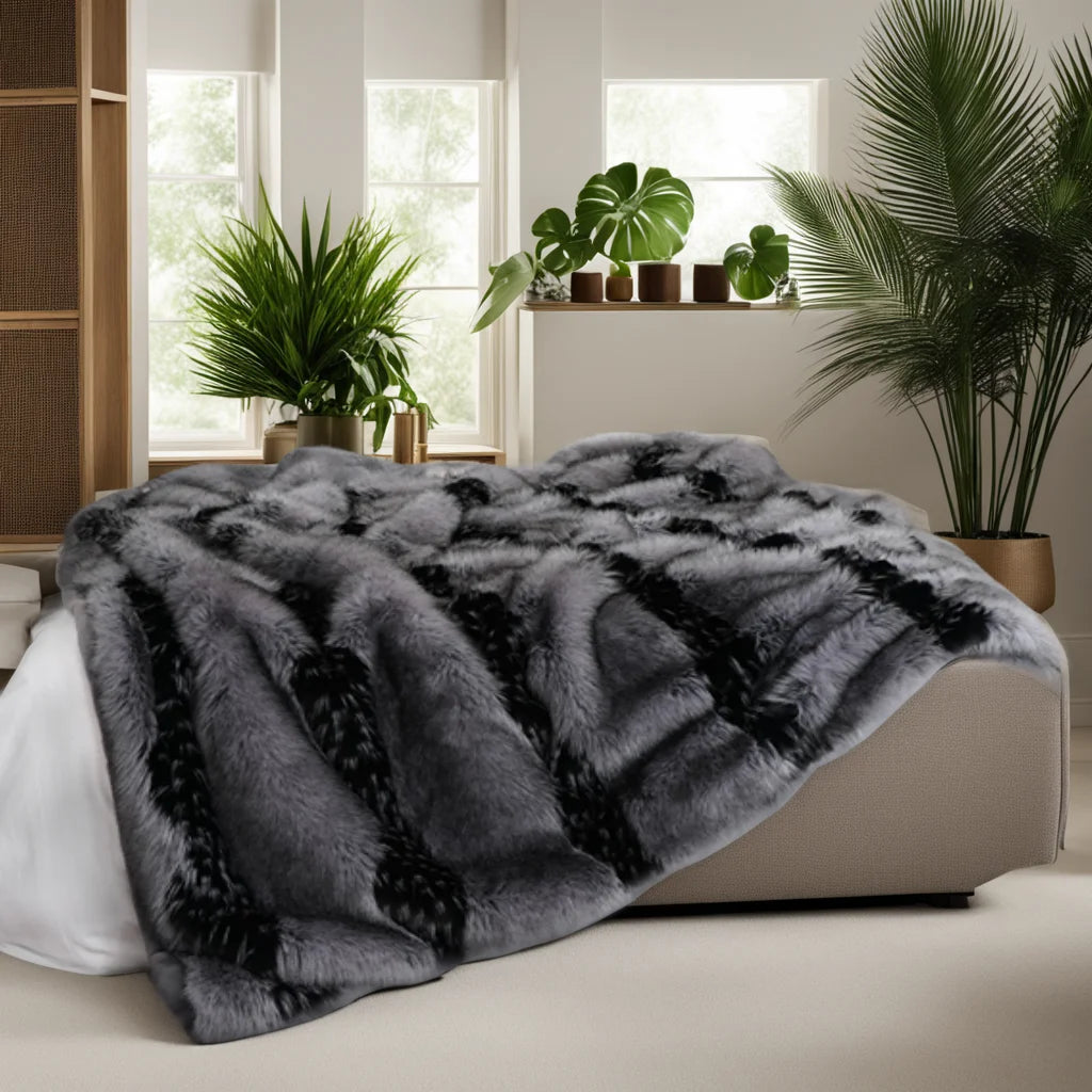 Luxury Faux Fur Fluffy Soft Decorative Blanket