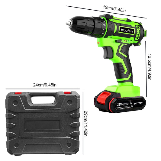 21V Cordless Drill Rechargeable Lithium Battery Screwdriver