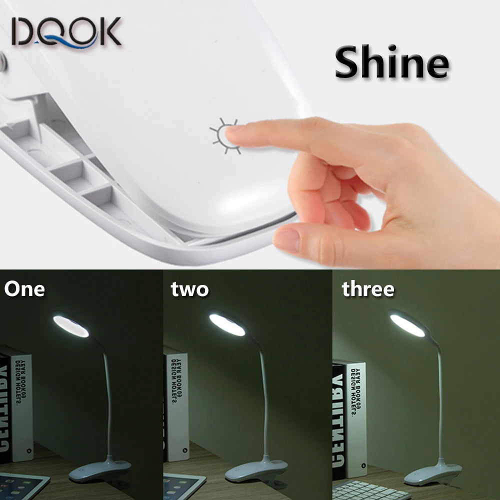 LED Desk Lamp Stepless Dimmable Touch Foldable Table Lamp Eye Protection Night Light Bedside Reading Lamp