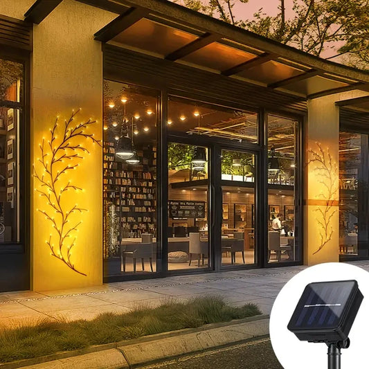 Solar Willow Vine Lights Outdoor Garden Decoration