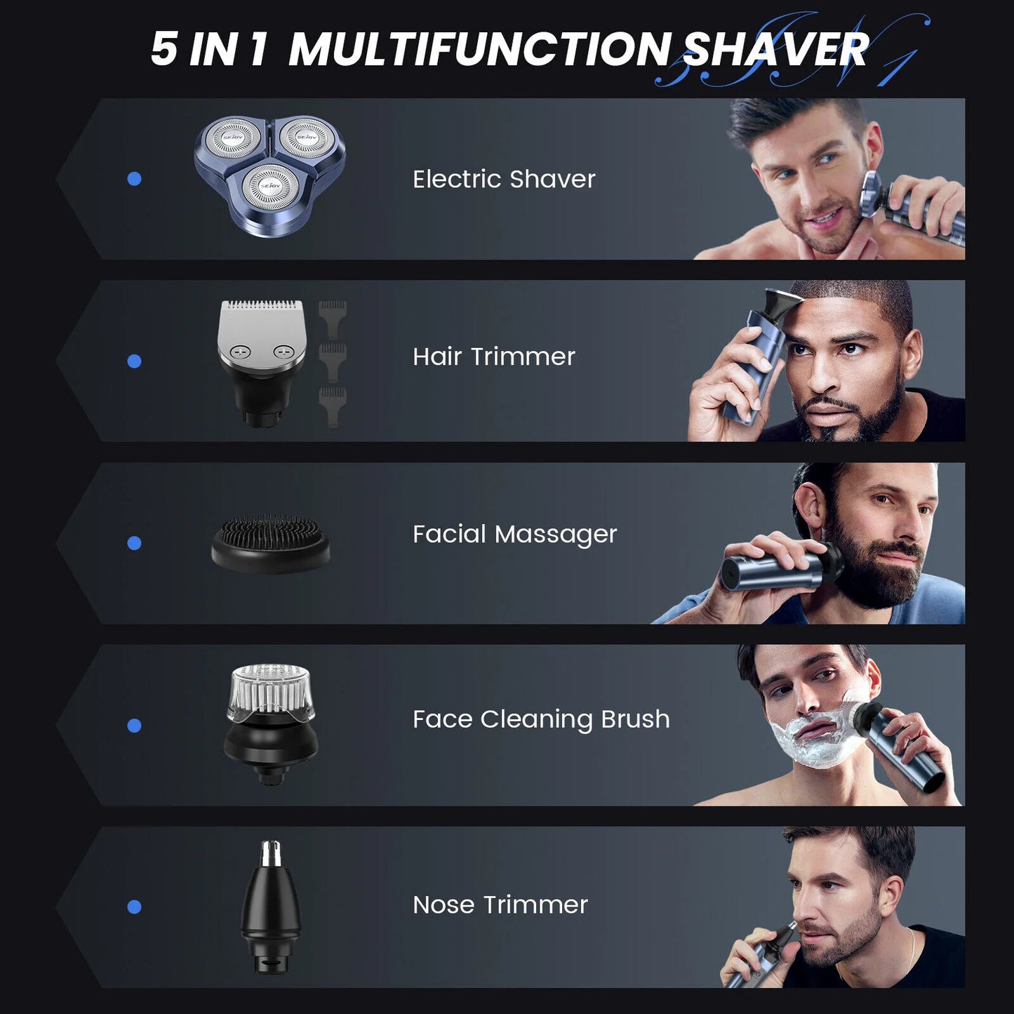 SEJOY 5-in-1 Electric Hair Trimmer Set