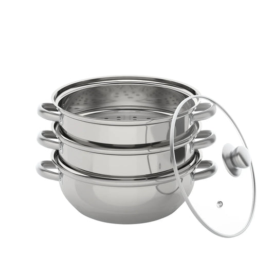 3-Tier Stainless Steel Kitchen Steamer Pot