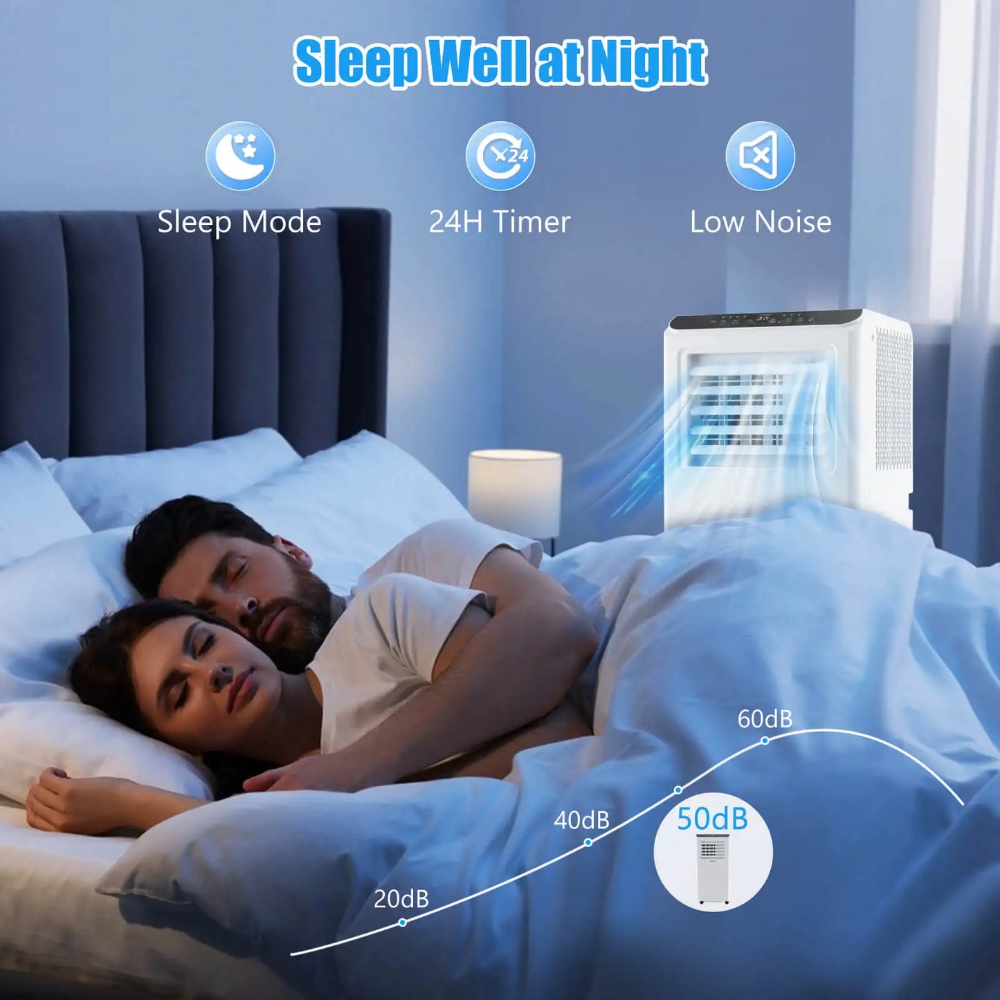 8000 BTU 3-in-1 Portable Air Conditioner