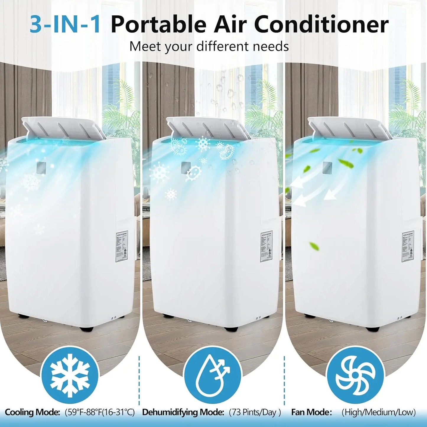 Smart 14,000 BTU Portable Air Conditioner