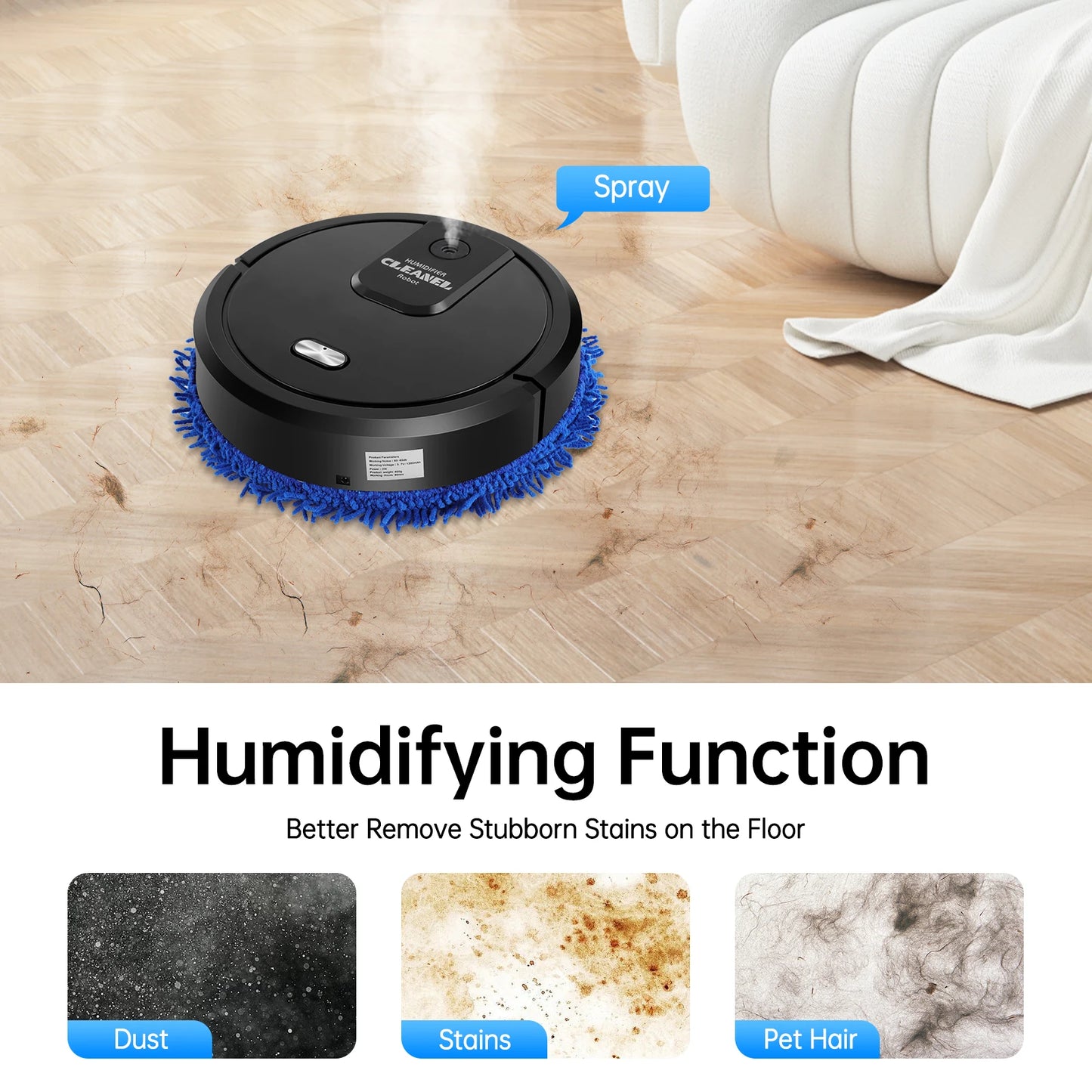 Intelligent Robot Vacuum Cleaner with Automatic Mopping