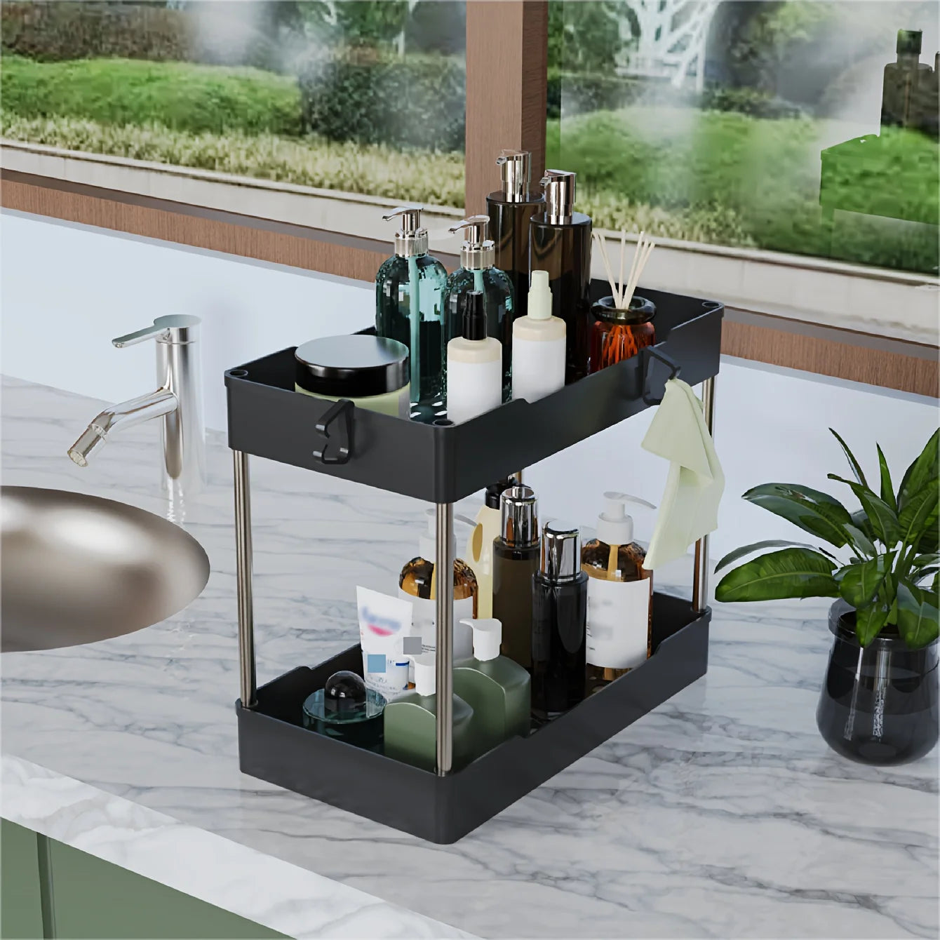 3pcs Bathroom Sink Storage Organizer Racks Set
