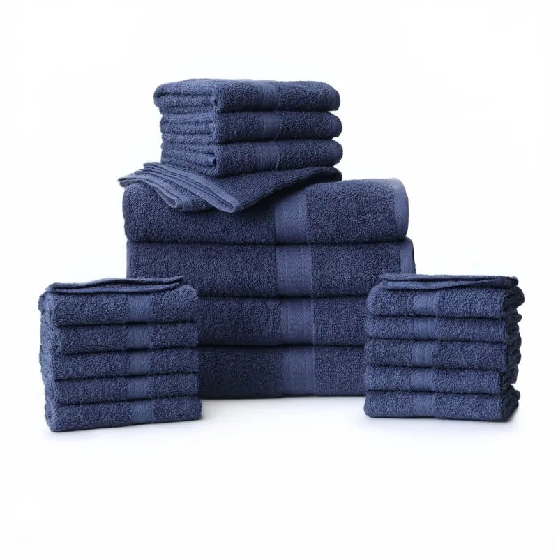 18-Piece Soft Absorbent 100% Cotton Towel Set