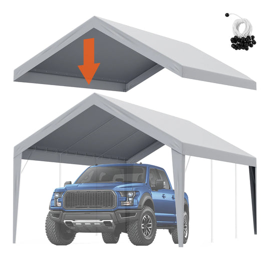 Heavy-Duty Carport Replacement Canopy – Waterproof UV-Resistant Outdoor Shelter Cover