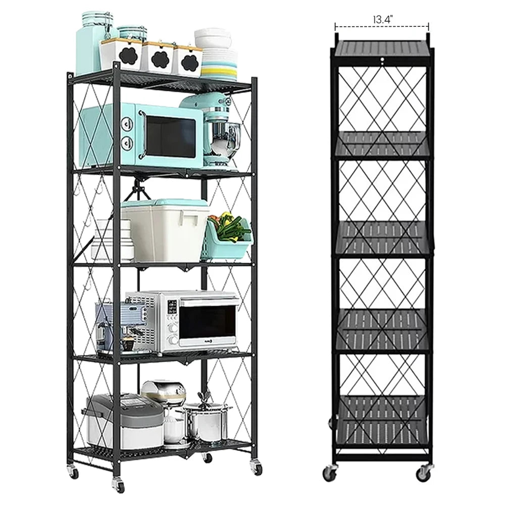 Heavy Duty Foldable 5-Tier Storage Organizer