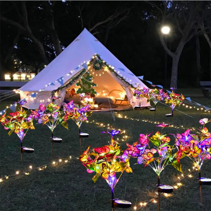 Solar Butterfly Flower LED Outdoor Garden Light