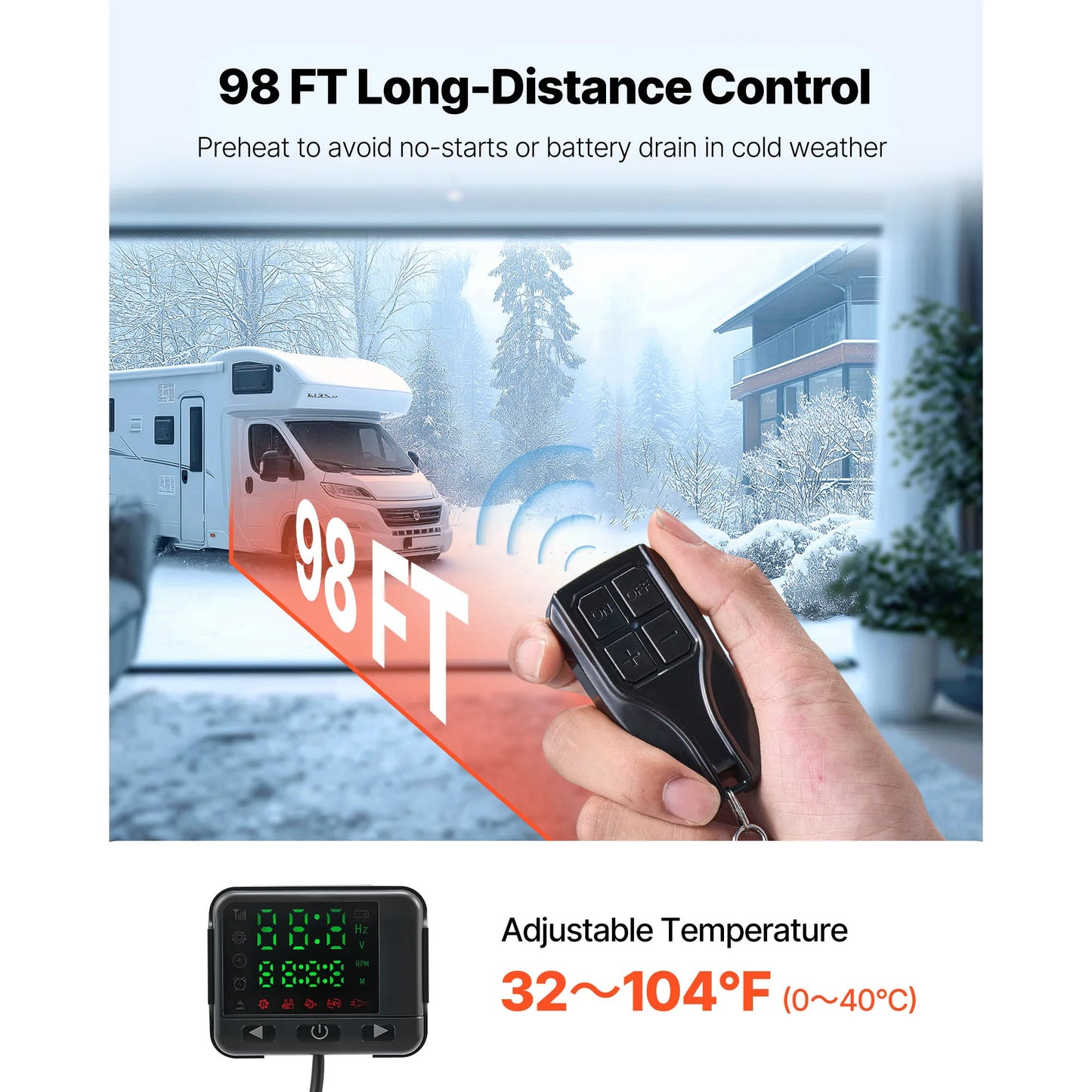 8KW Diesel Air Heater RV Remote Control