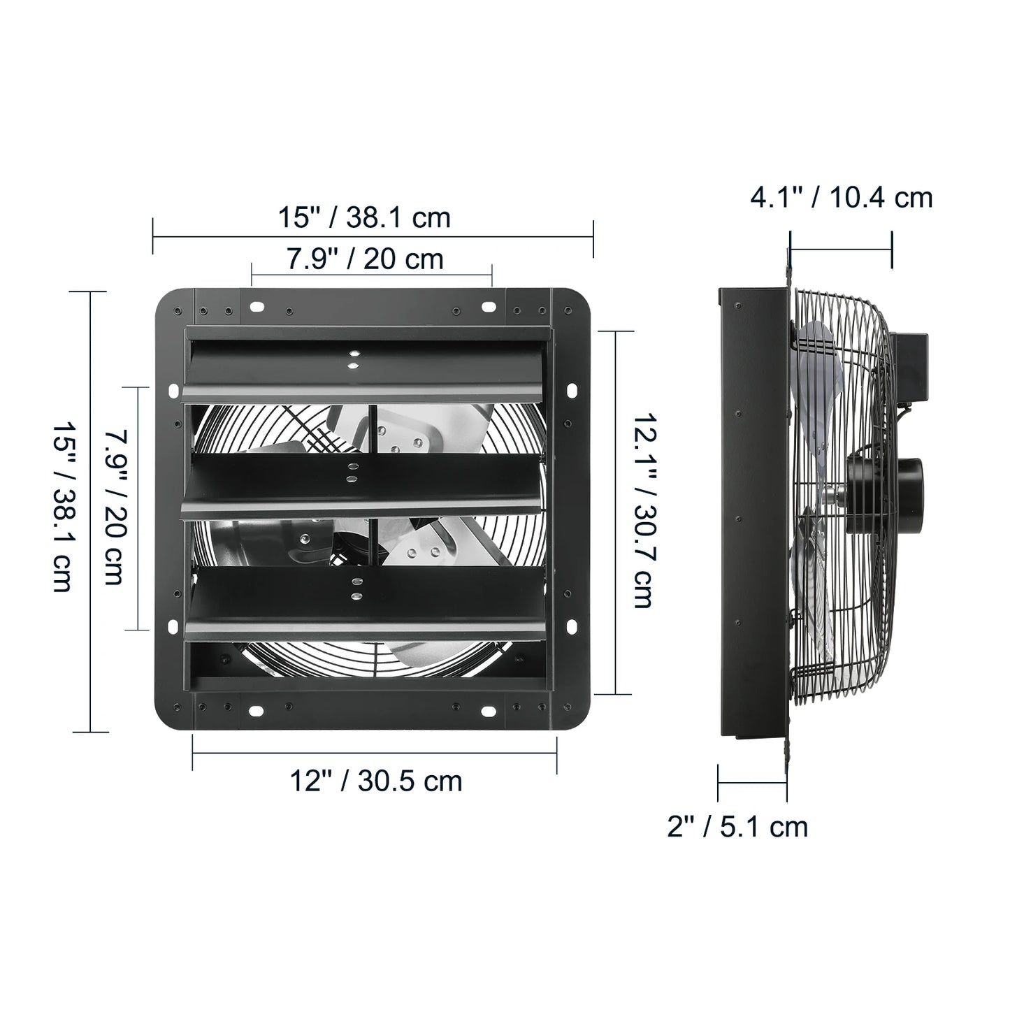Adjustable Shutter Exhaust Fan for Ventilation Efficiency