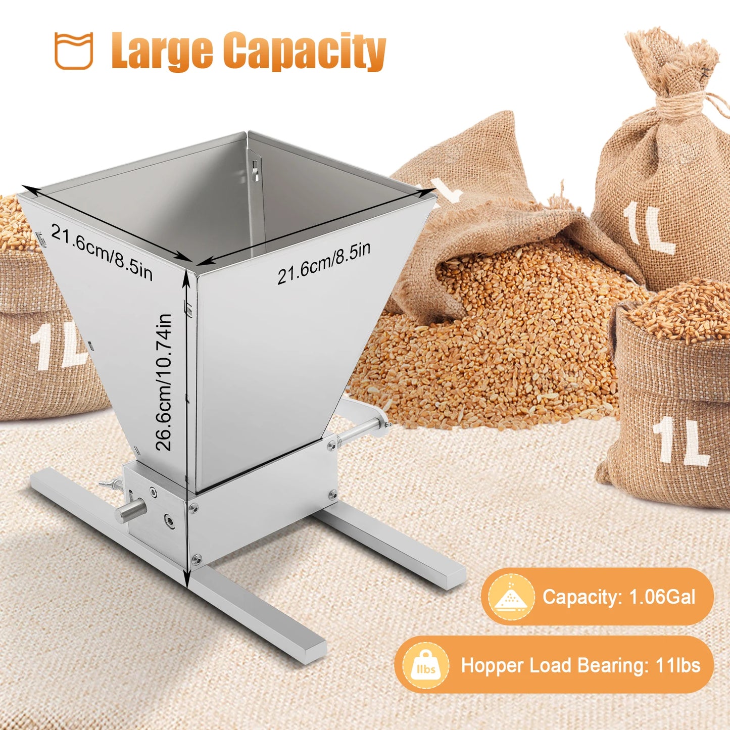 Manual Grain Grinder Stainless Steel Mill