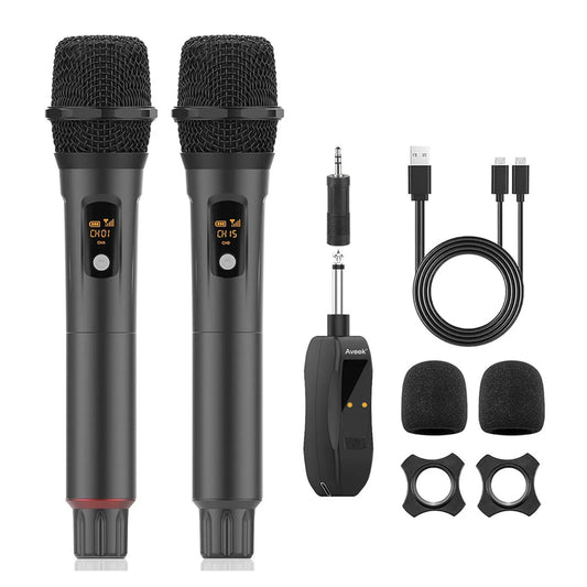 Aveek Wireless Rechargeable Karaoke Microphone Set