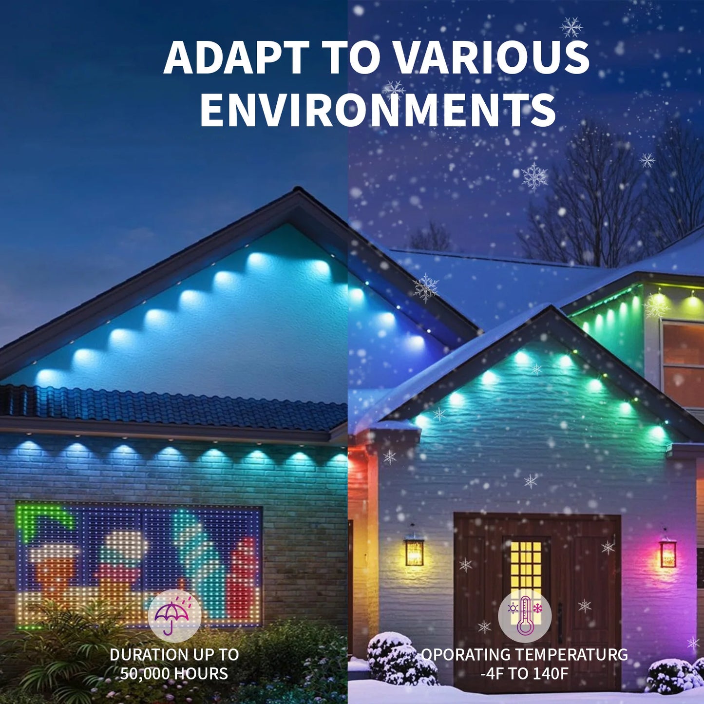 Smart RGB LED Outdoor Eaves Lights