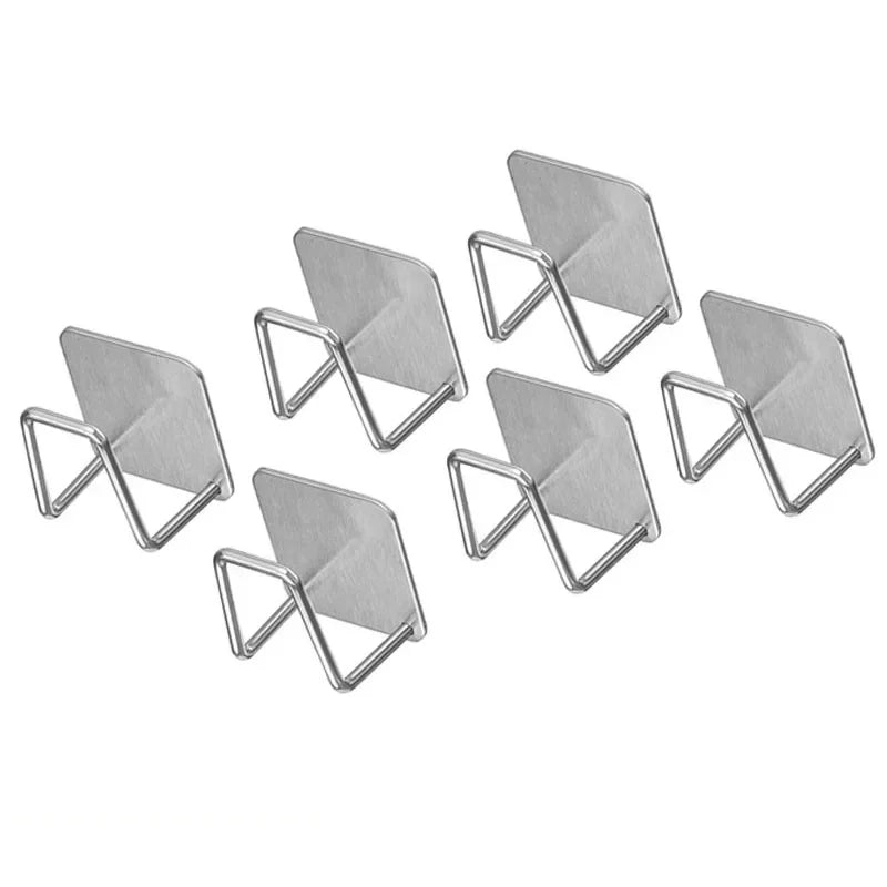 Stainless Steel Wall Mounted Kitchen Storage Rack – Non-Perforated Pot Lid Holder & Cutting Board Organizer for Cabinet Door & Countertop Storage