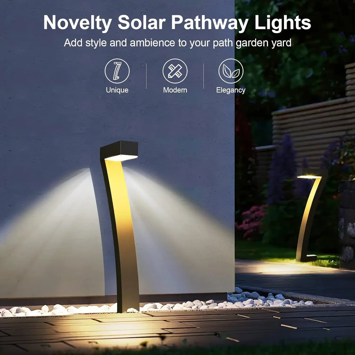 6-Pack Solar Outdoor Garden Pathway Lights