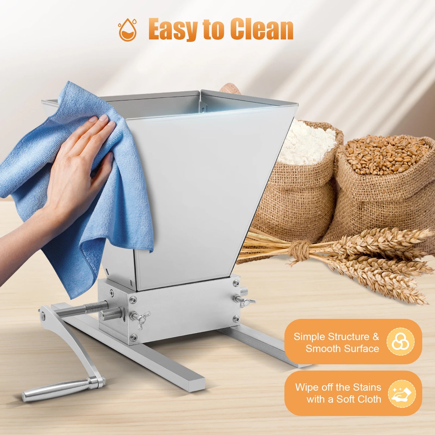 Manual Grain Grinder Stainless Steel Mill