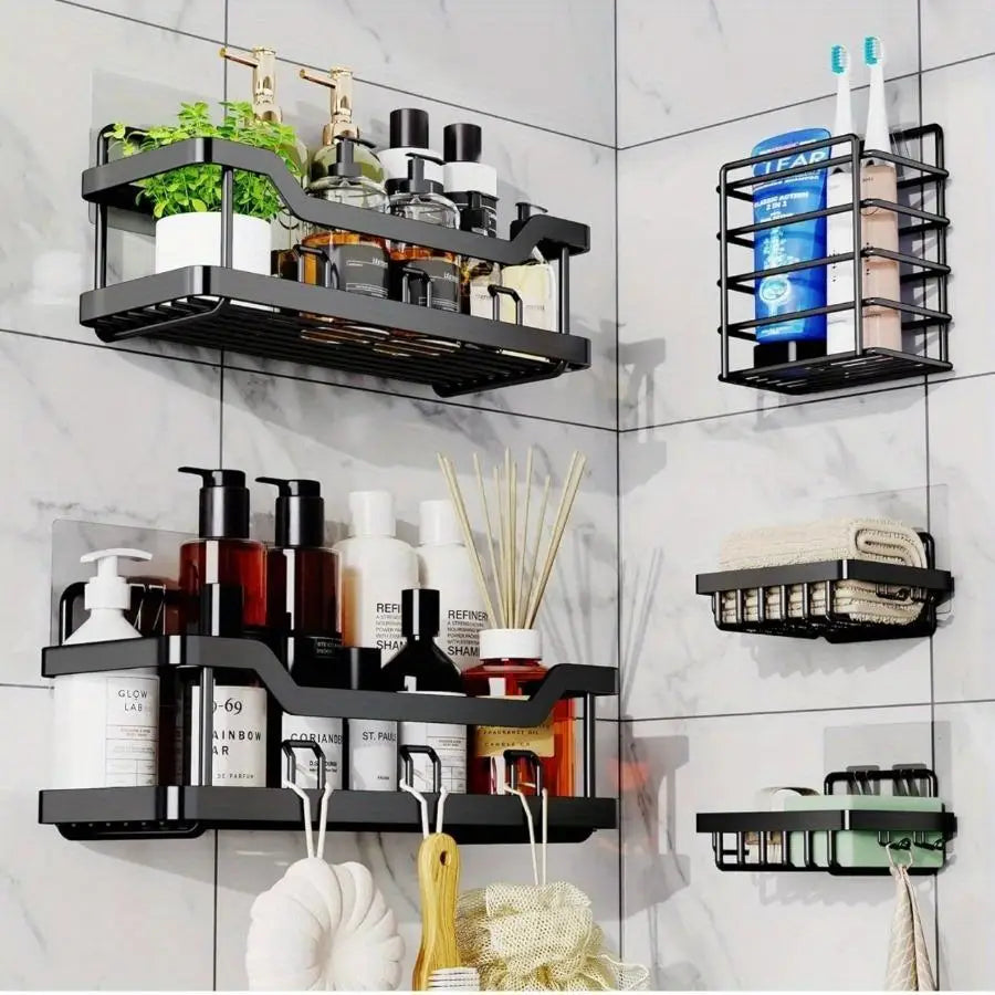 3/5 Pack Adhesive Rustproof Shower Organizer Caddy