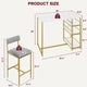 2 Person Dining Table Set with 2 Upholstered