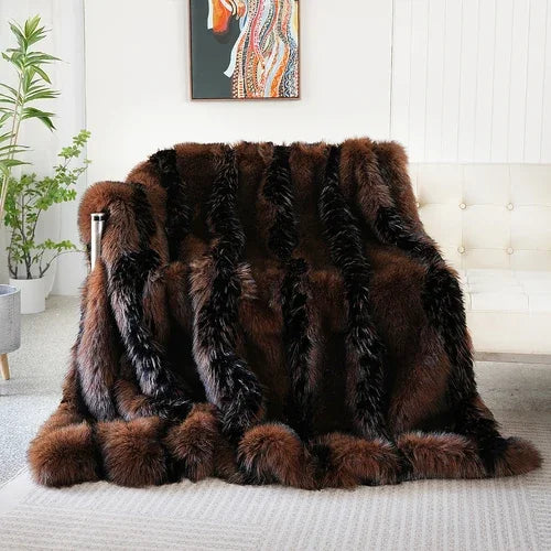Luxury Faux Fur Fluffy Soft Decorative Blanket