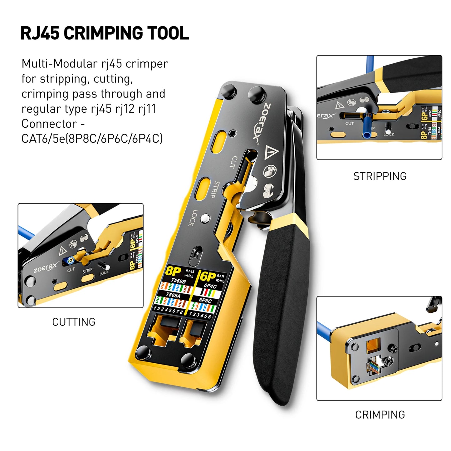 ZoeRax RJ45 Network Crimp Tool Kit