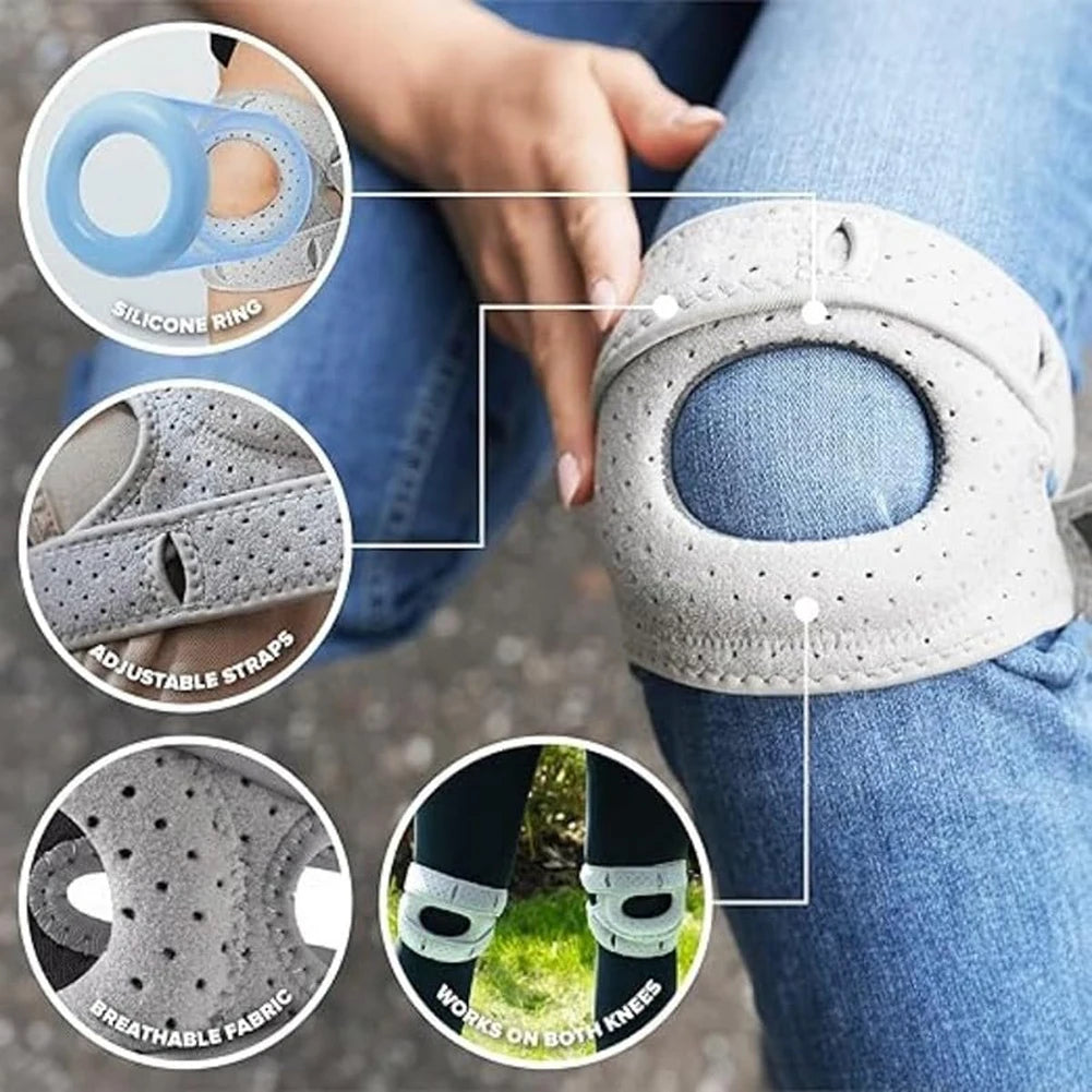 Adjustable Patella Knee Support Compression Sleeve Strap