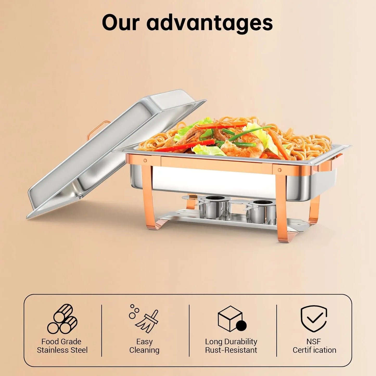 Stainless Steel Buffet Chafing Dish Warmer Set