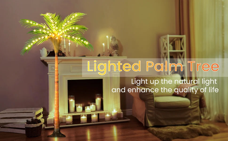 4.6ft LED Palm Tree Light Decoration