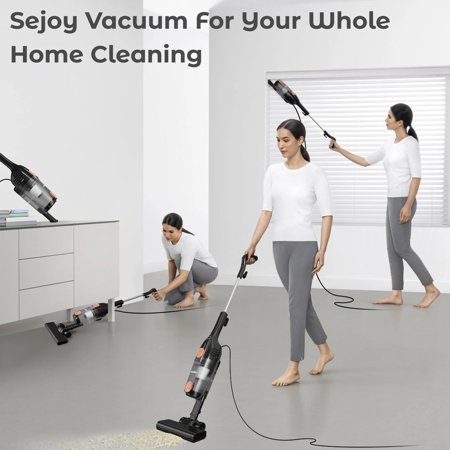 Sejoy 2-in-1 Corded Vacuum Cleaner Powerful