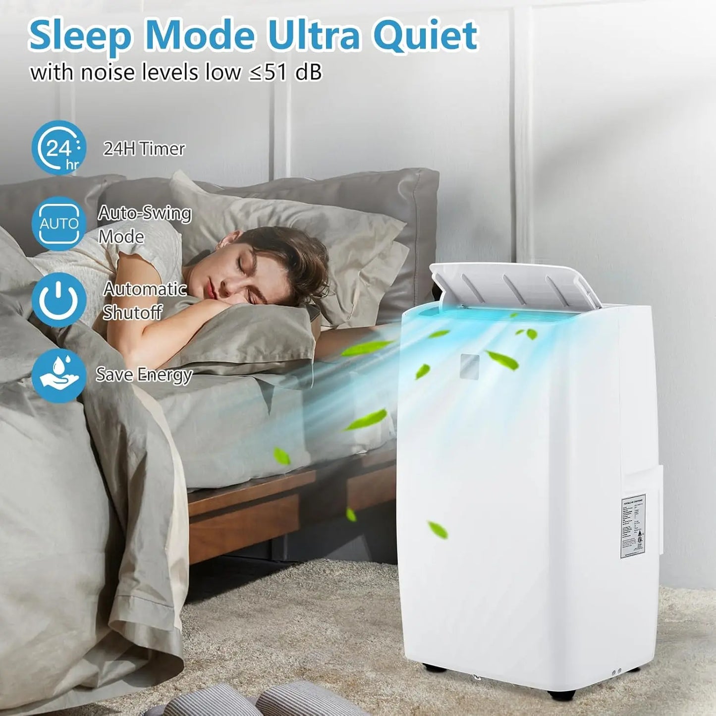 Smart 14,000 BTU Portable Air Conditioner