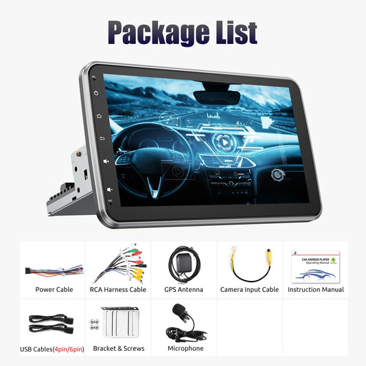 ESSGOO 10.1’’ Android14 Car Stereo GPS