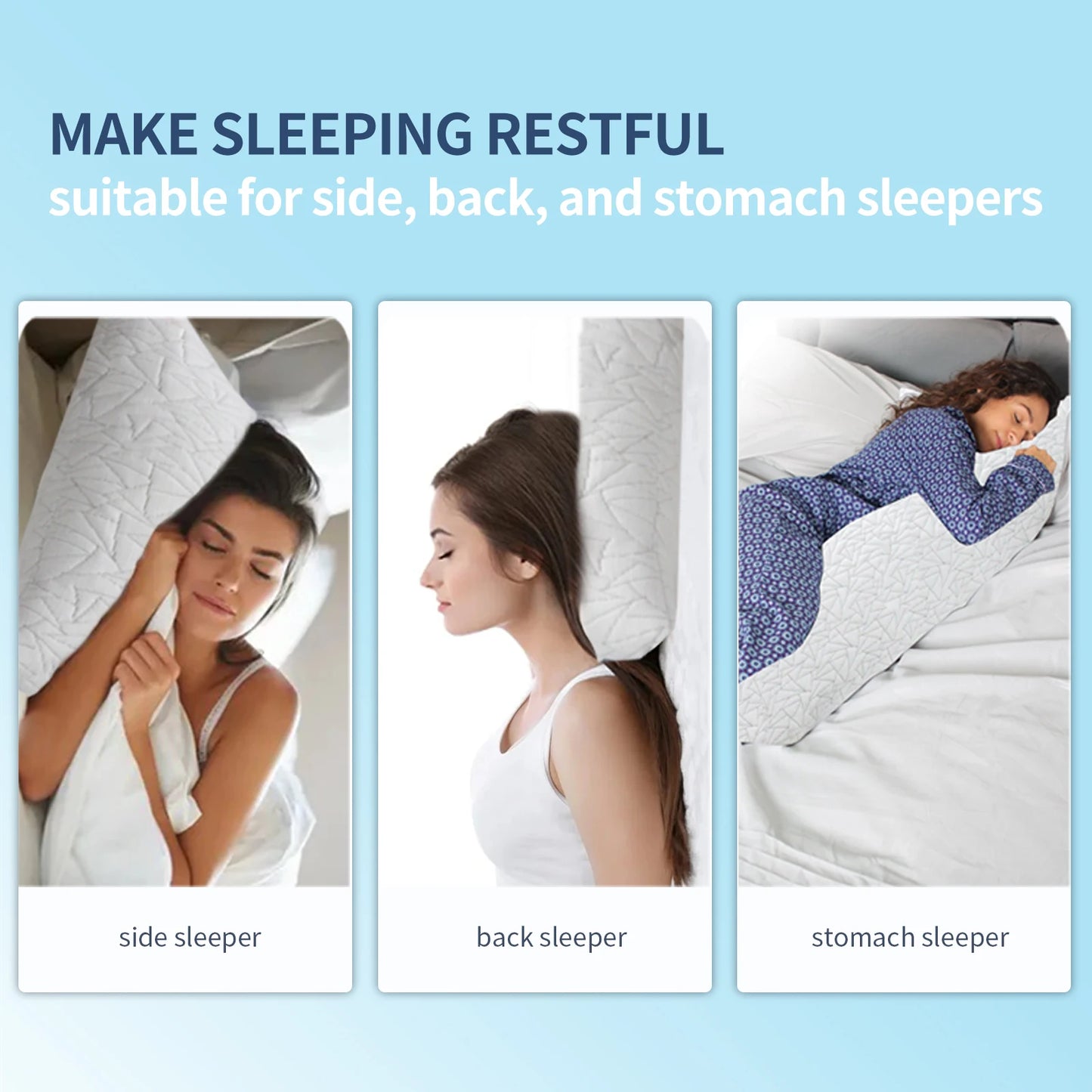 Soft Memory Foam Long Body Pillow Comfort