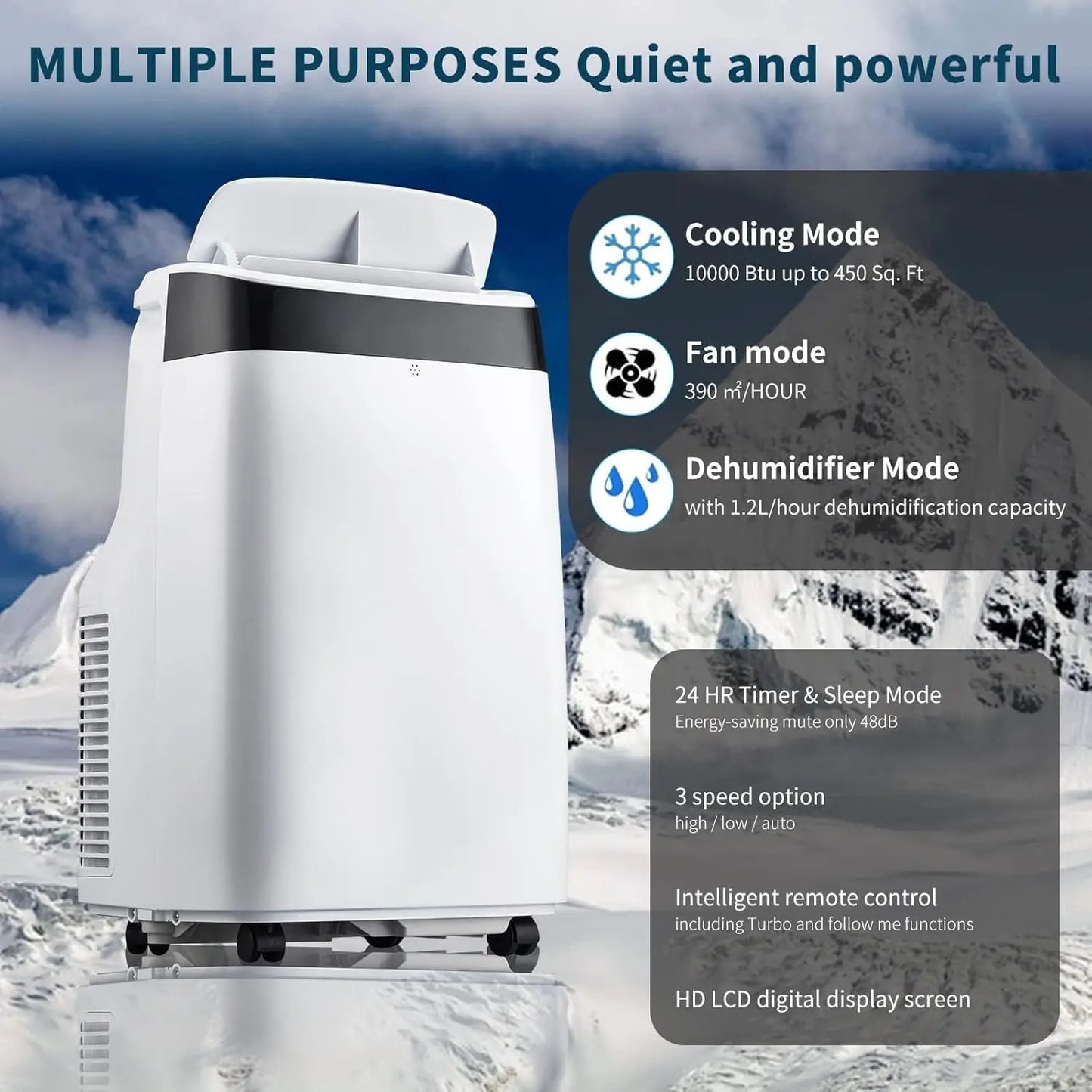 10,000 BTU 3-in-1 Portable Air Conditioner