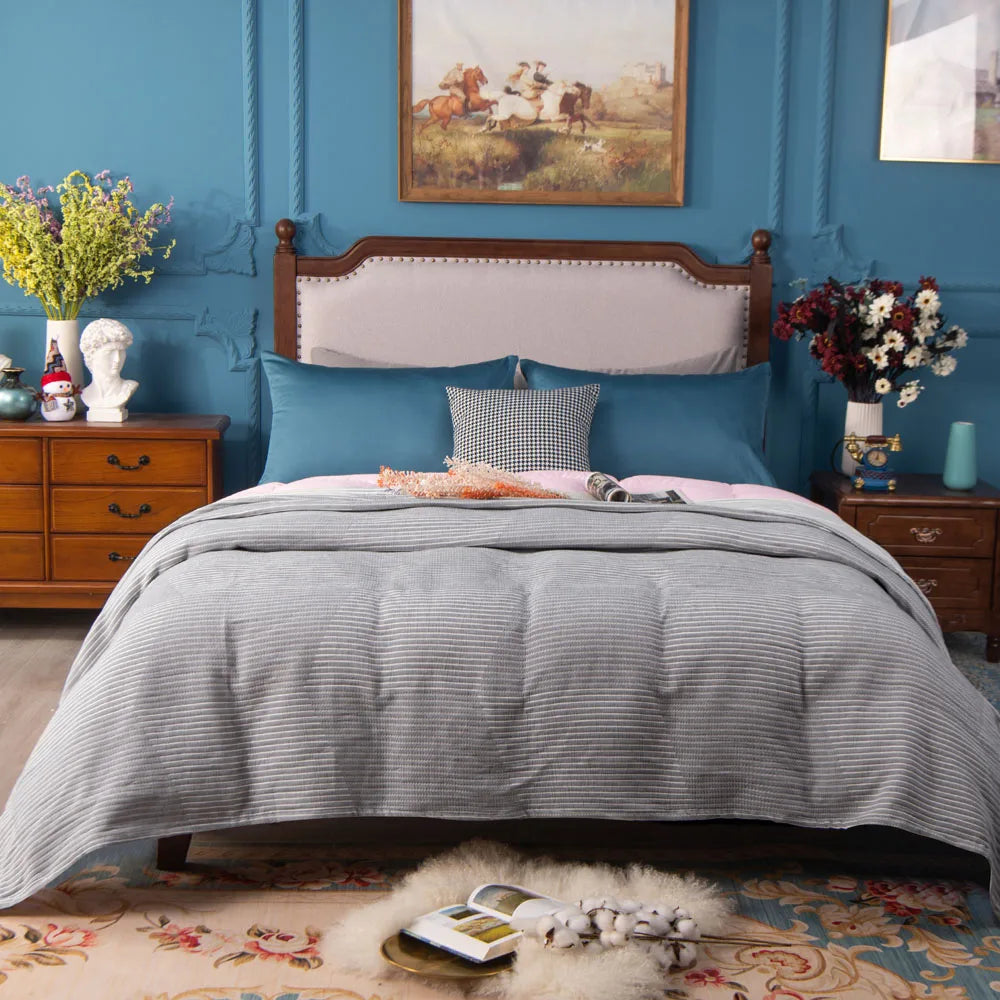 NTBAY Cotton Muslin Lightweight Breathable Bed Blanket