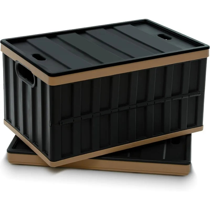 Citylife 64L Collapsible Plastic Storage Bins with Lids
