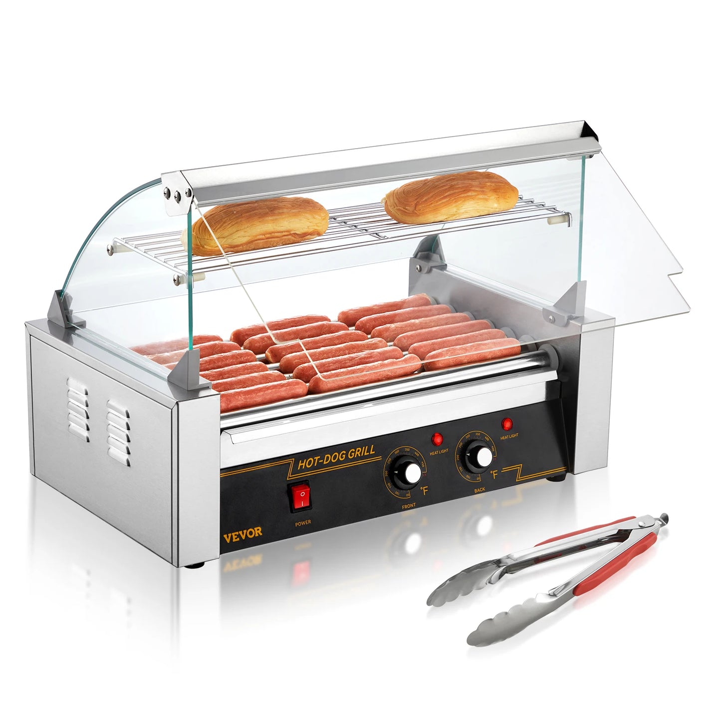 Commercial Hot Dog Roller Grill Machine – 5/7/11 Roller Electric Sausage Cooker & BBQ Hotdog Maker for Home, Camping, Parties & Snack Bars 110V