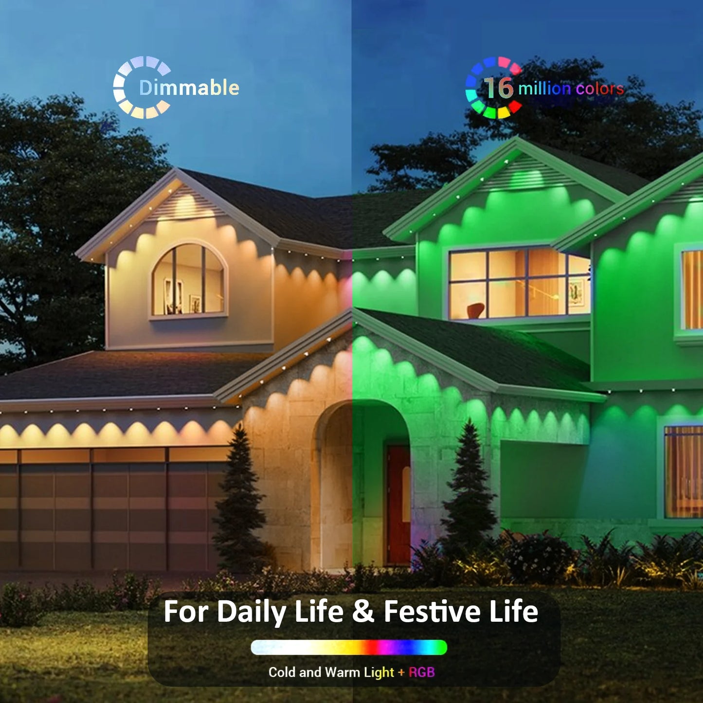 RGB Outdoor LED Lights App Remote Controlled