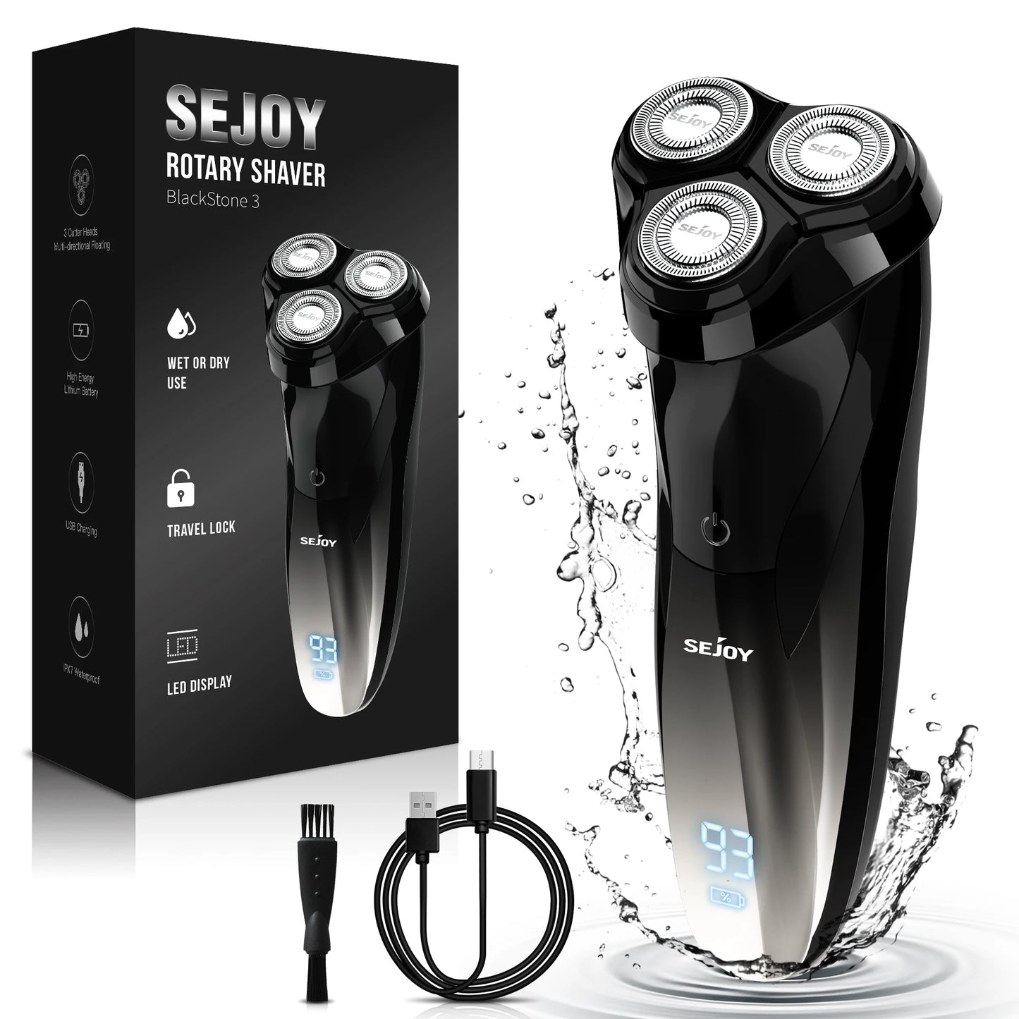 Waterproof 2-in-1 Electric Shaver Beard Trimmer
