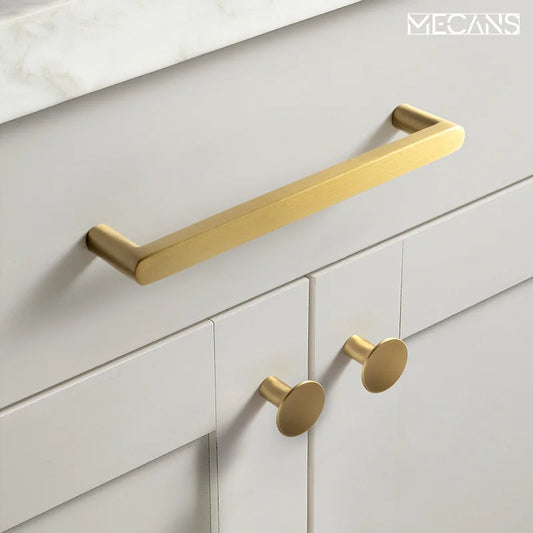 Solid Brass Cabinet Handles & Drawer Pulls – Pure Copper Bar Knobs for Kitchen & Furniture