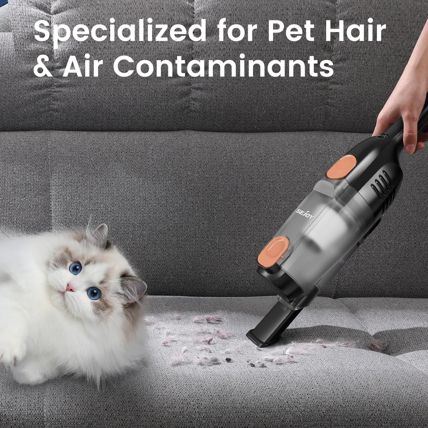 Sejoy 2-in-1 Corded Vacuum Cleaner Powerful