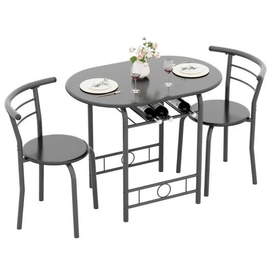 3-Piece Space Saving Kitchen Dining Set