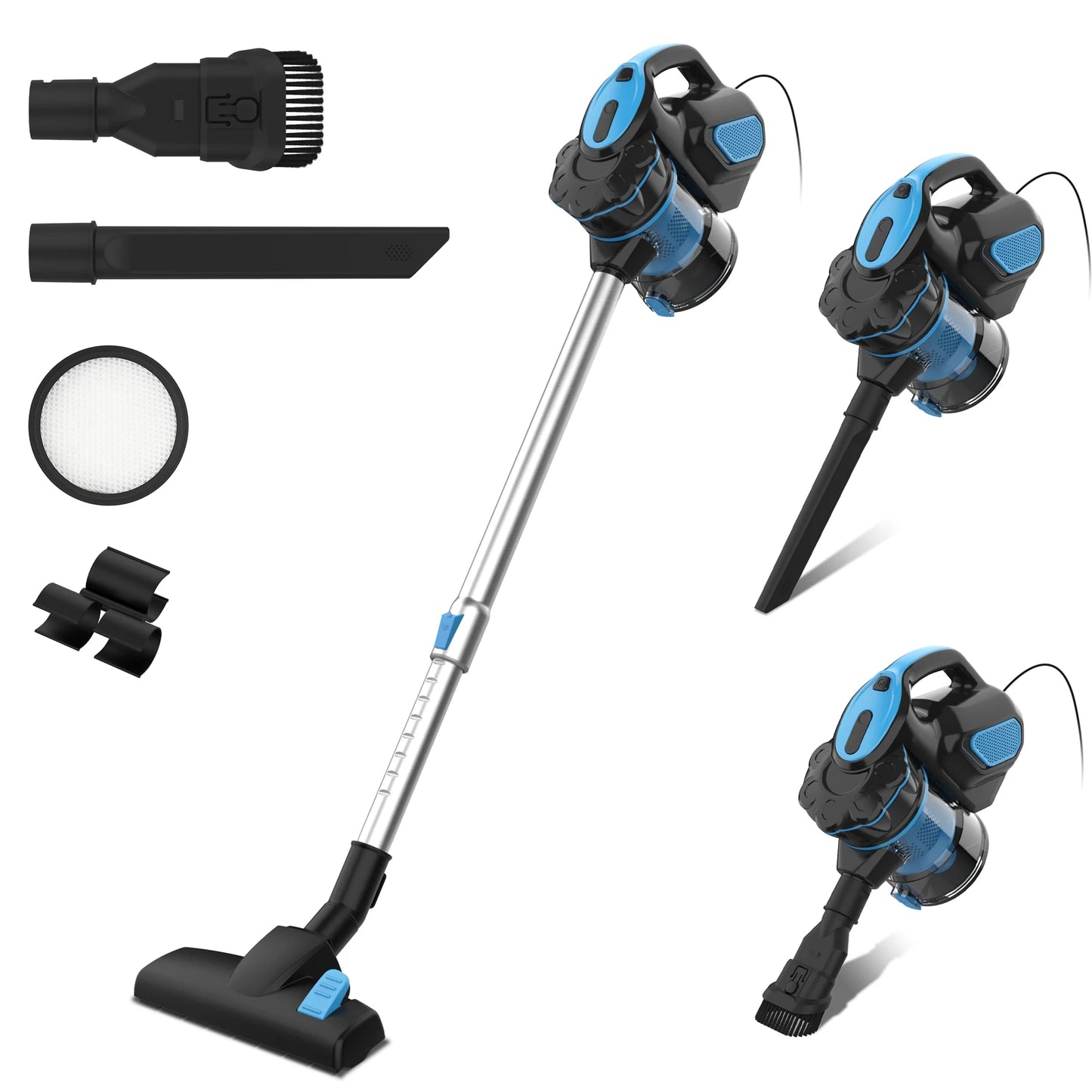 INSE I5 2-in-1 Corded Stick Vacuum Cleaner – 600W Powerful Suction 18,000Pa Handheld Vacuum with HEPA Filtration for Carpet, Hardwood Floors & Pet Hair Cleaning