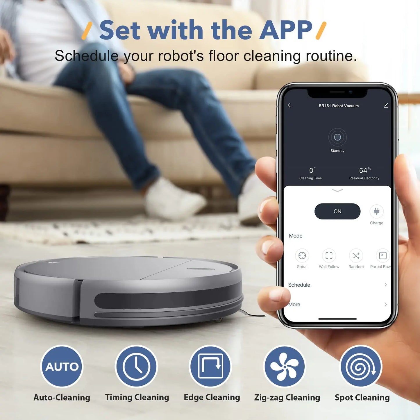 Rayfurn Smart Robot Vacuum Cleaner Mop Combo
