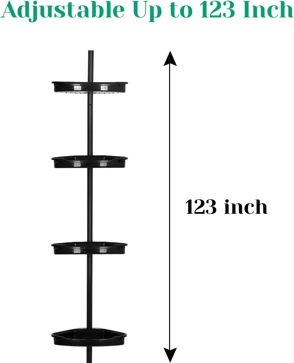4-Layer Telescopic Bathroom Corner Storage Rack