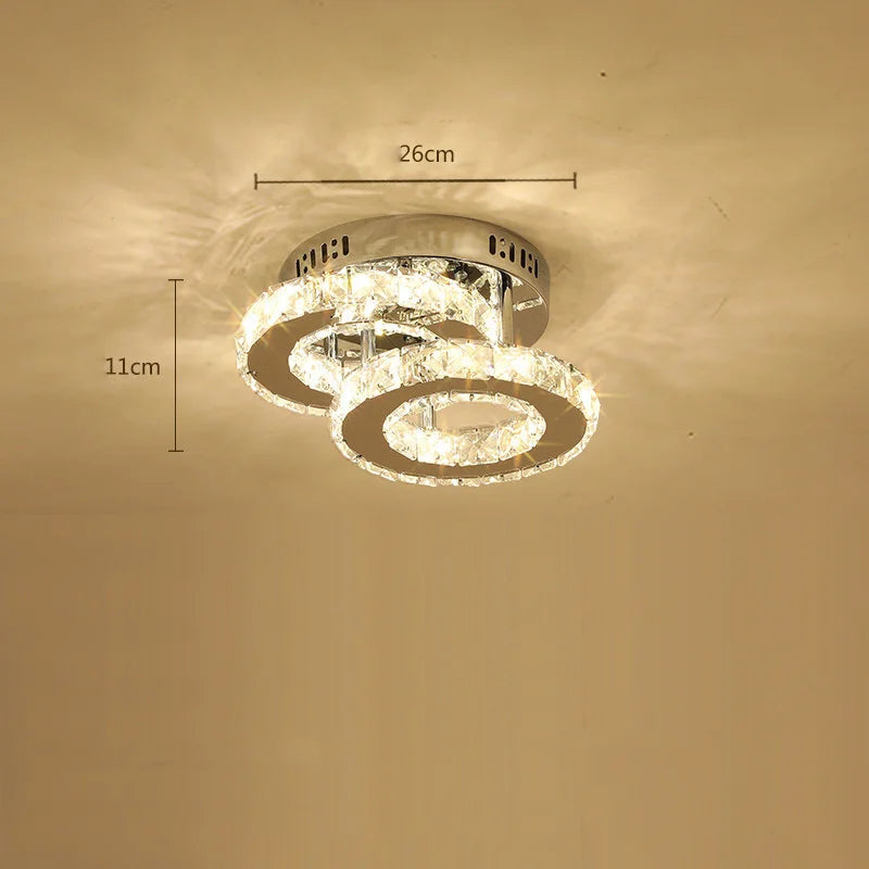 Modern Crystal Chandelier LED Pendant Light