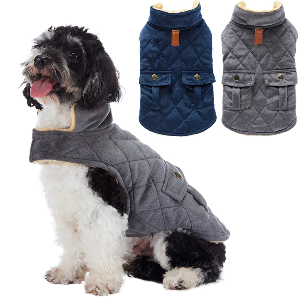 Warm Fleece Dog Jacket for Cold Weather