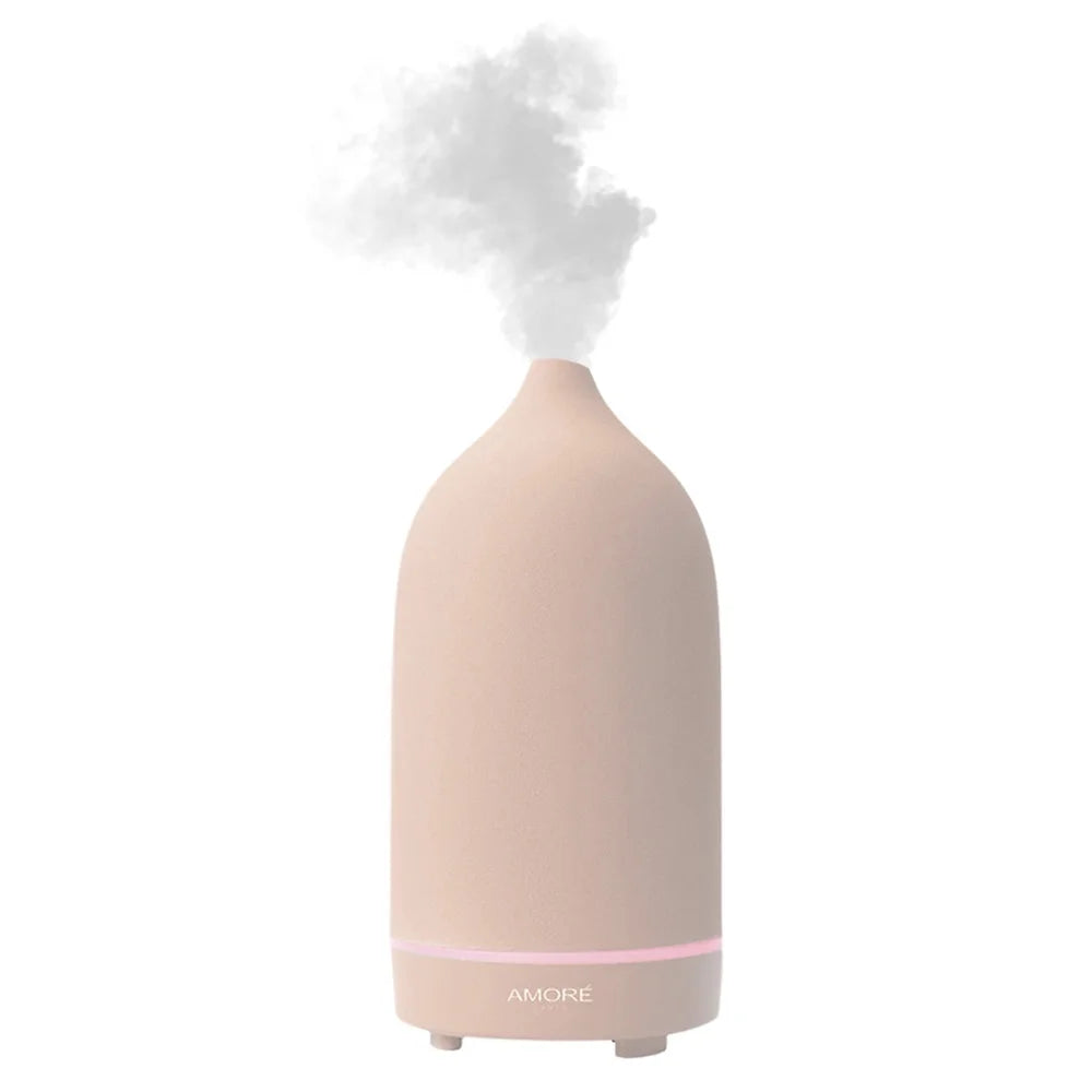 Pink Ceramic Ultrasonic Essential Oil Diffuser