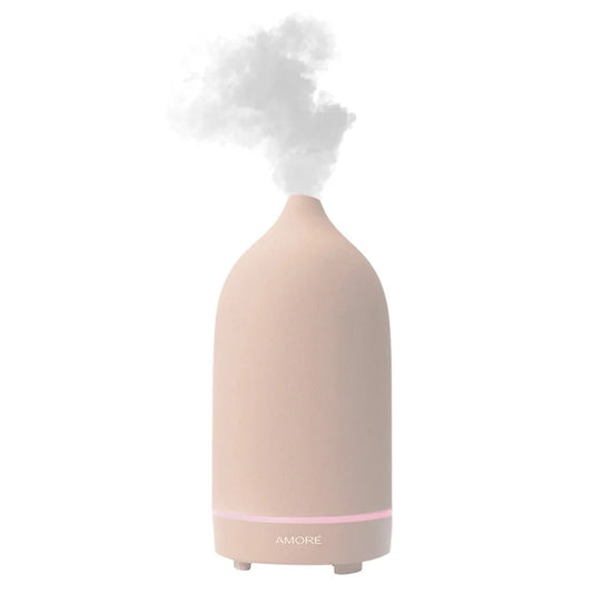 Pink Ceramic Ultrasonic Essential Oil Diffuser